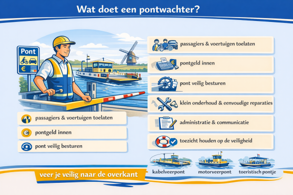 Alles over het beroep pontwachter Wat doet een pontwachter